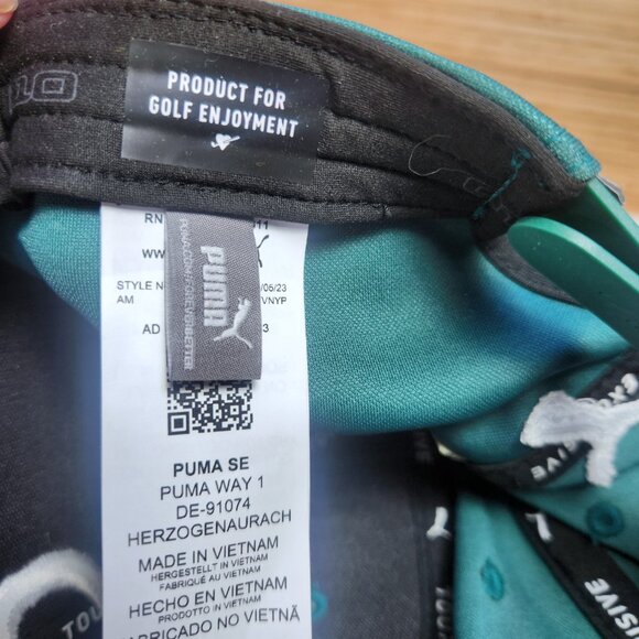 Puma P Snapback Hat Cap Green White Logo Adjustable Nova Scotia Spirit Co - Picture 7 of 10